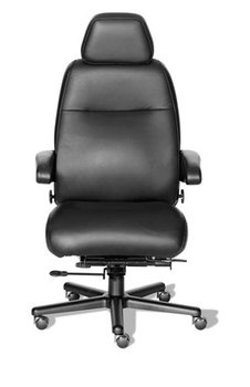 Henry Leather Office Chair with Armrests